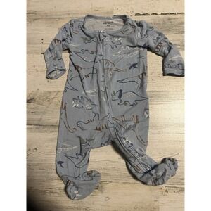 Bamboo Blue Dinosaurs Footie 3m